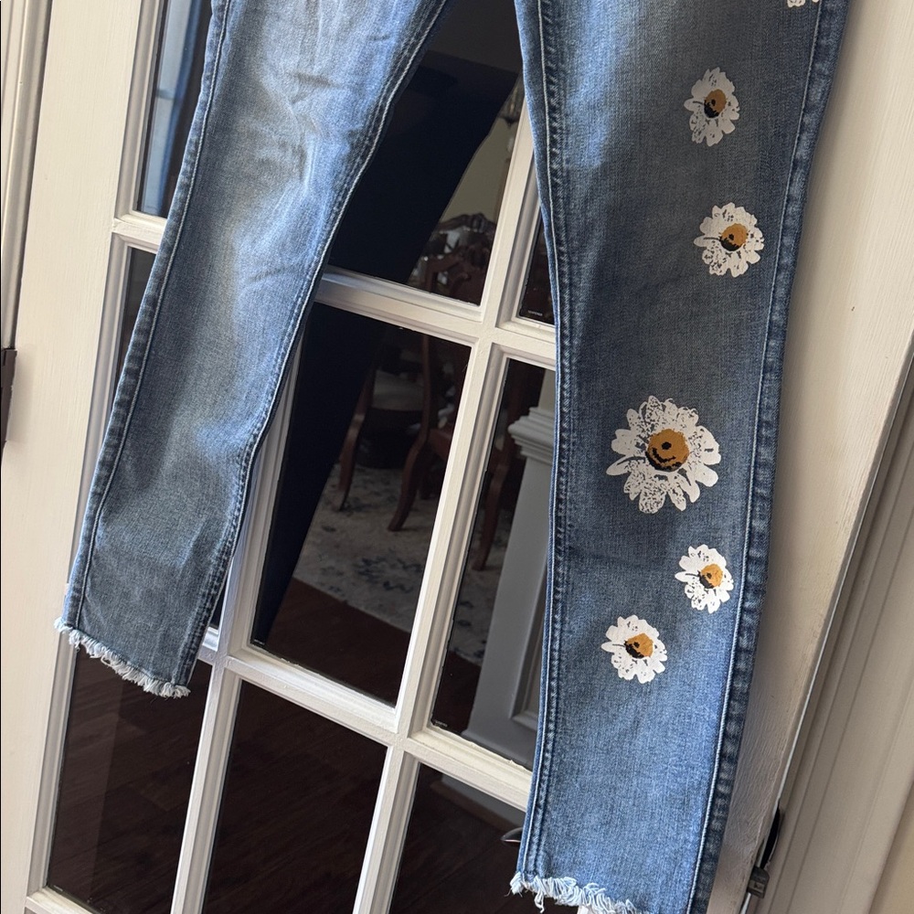 7 For All Mankind Distressed Daisy Skinny Jeans l size 28 - Picture 3 of 3